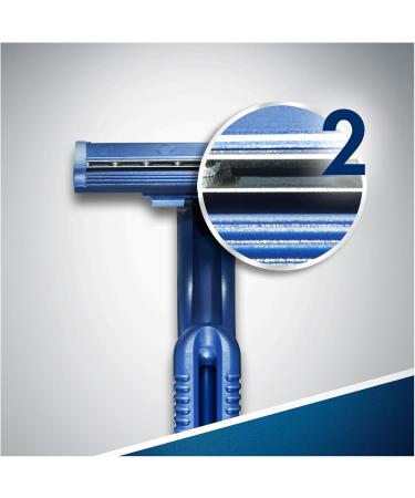 Gillette Blue II Fixed Head Disposable Razors - Pack of 10 | International Shipping Available - Buy Online on GoSupps.com