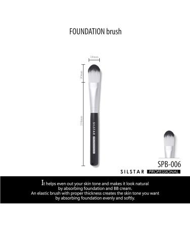 Buy SILSTAR Professional Foundation Brush - Natural Birch Handle Made in Korea | International Shipping Available - Buy Online on GoSupps.com