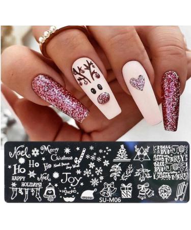 Onsinic Christmas Nail Stamper Kit - 6 Piece Art Stamping Plates with Snowflakes & Christmas Tree Images for Winter Manicure - Perfect for Women & Girls' Salon Decoration - Buy Online on GoSupps.com