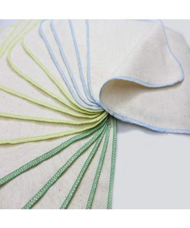 Reusable Baby Washcloths - AVO+CADO Organic Cotton Flannel Flaps (15 Pack) - Eco-Friendly Replacement for Wet Wipes - Green Mini Towels - Buy Online on GoSupps.com