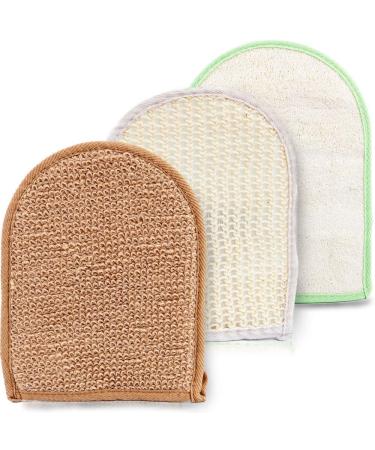 Body Scrub Exfoliating Gloves Set for Men&Women. Use This Shower Scrubber Skin Brush Glove as a Cellulite Massager Loofah  Foot Scrubber for Dead Skin  Ingrown Hair Remover or Bath Exfoliator Sponge
