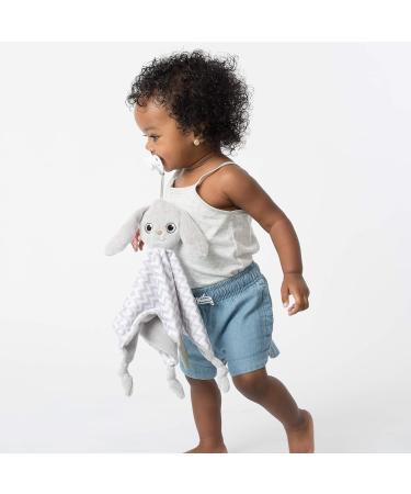 BooginHead Stuffed Animal Pacifier Lovey with Teether Bunny 2-Pack - Gray Bunnies - Buy Online on GoSupps.com