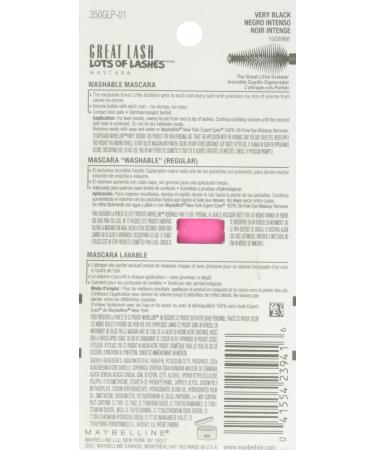 Maybelline Great Lash Lots Of Lashes Washable Mascara - Very Black 0.43 fl oz - Buy Online on GoSupps.com