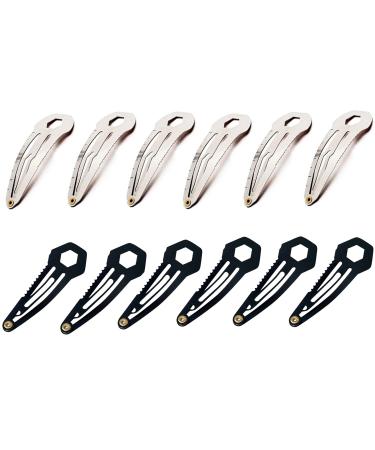 12 Pack Novelty Flimsy Functional Hair Clips Stainless Steel Self-Defense EDC Survival Kit Clips Barrettes Hairpins Snap Clips Hiking Hair Clips Water-drop Hair Barrettes Stocking Stuffer Hair Pins Hair Slide Stylish for...