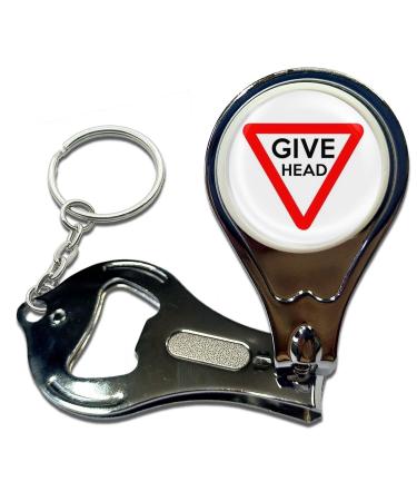 Give Head - Key Ring Bottle Opener and Nail Clipper