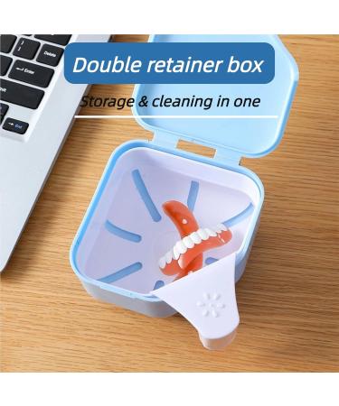 Buy Retainer Storage Box - White Denture Box with Mirror for Travel & Home | Durable & Convenient - Buy Online on GoSupps.com