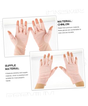 minkissy 3 Pairs Sun Protection Half Finger Gloves Prevention Gloves Summer Gloves Light Lamp Gloves Women Nail Salon Manicure Gloves Gloves Miss Pink Ultra Thin - Buy Online on GoSupps.com