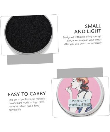 Makeup Brush Portable Washing Brush Cleaning Pad Makeup Tool Professional Concealer Brush Makeup Cleaner for Makeup Cleaning Mat Marks Sponge Blush Brush Travel - Buy Online on GoSupps.com
