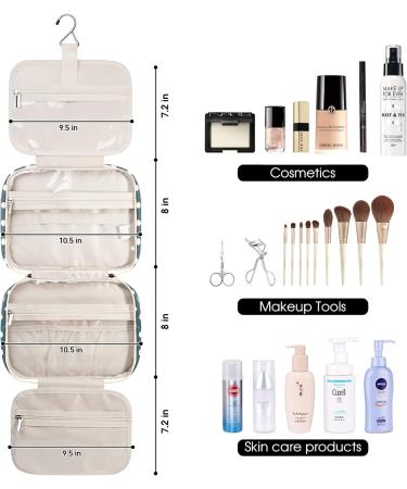 Narwey Women's Hanging Travel Toiletry Bag - Polka Dot Medium Size Organizer for Cosmetics and Makeup Accessories - Buy Online on GoSupps.com