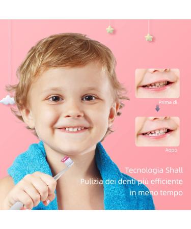 SEAGO SG-513 Electric Sound Toothbrush for Kids 0-3 Years | Waterproof IPX7 LED Light Smart Timer | Includes 4 Brush Heads (Pink) - Buy Online on GoSupps.com