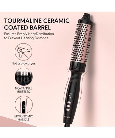 Buy Terviiiix 32mm Hot Hair Brush | Ceramic-Turmalin-Ion Volumizer for Loose Curls | 5 Temperatures Digital Display Dual Voltage - Buy Online on GoSupps.com