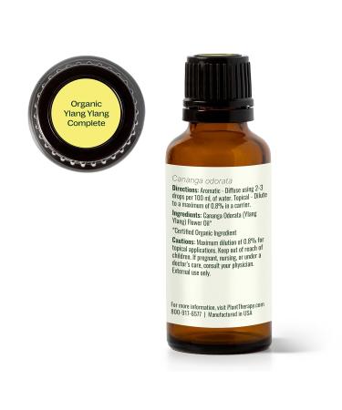 Plant Therapy Organic Ylang Ylang Complete Essential Oil 30 mL (1 oz) 100% Pure USDA Certified Organic Undiluted Sensual Aromatherapy and Natural Skin Care - Buy Online on GoSupps.com