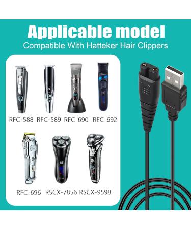 Hatteker USB Shaver Charger Cable - 1.5M Replacement Charging Lead for RFC-588 RFC-598 RFC-690 RFC-692 RFC-696 RSCX-9598 RSCX-7568 - Buy Online on GoSupps.com