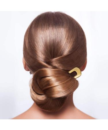 6-Pack Metal U Shaped Hairpins - French Hair Pin Set for Updo Chignon - Hair Accessories for Women and Girls (Gold/Silver) - Buy Online on GoSupps.com