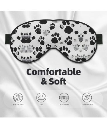 SSIMOO Dog Paw Pattern Eye Mask - Double-Sided Soft & Light Blocking for Better Sleep | International Shipping Available - Buy Online on GoSupps.com