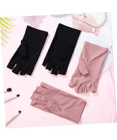 PAMINGONO 2 Pairs UV Gloves Manicure Gloves Nail Gloves Nail Art Accessory UV Rays Gloves Gel Nail Gloves UV Nail Gloves Fingerless Gloves Nail Art Supplies Nail - Buy Online on GoSupps.com