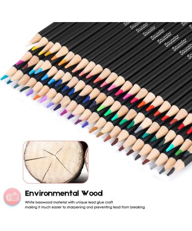 SOUcolor 72-Color Soft Core Colored Pencils for Adult Coloring Books - Artist Sketching & Drawing Set for Beginners and Kids | Art Craft Supplies & Gift - Buy Online on GoSupps.com