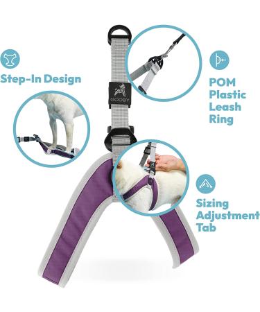 Gooby Simple Step in III Harness - Small Dog Vest Harness for Indoor & Outdoor - Blue, Small Chest (14.25-17) - Buy Online on GoSupps.com