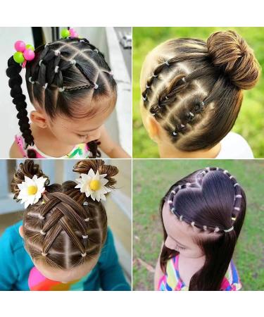 1000Pcs Clear Elastic Hair Rubber Bands with Hair Tools for Girls and Women - Soft, Small, and Stylish Hair Elastics Set - Buy Online on GoSupps.com