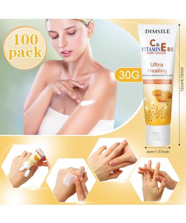 100 Pack Natural Style Travel Size Body Lotion 1 oz - Moisturizer for Dry Skin | Perfect for Hotels Inns Airlines & Gyms - Buy Online on GoSupps.com