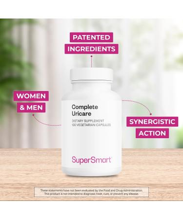 SuperSmart Complete Uricare (Patented & High Strength) - D-mannose Go Less Pumpkin Seed Varuna Bark - for Women & Men | Non-GMO & Gluten Free - 120 Vegetarian Capsules - Buy Online on GoSupps.com