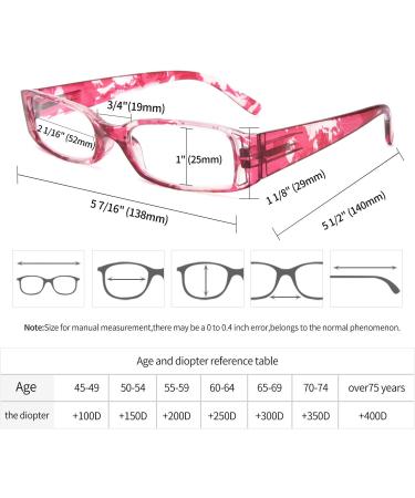 IVNUOYI Blue Light Blocking Reading Glasses 6 Pack - Fashionable Rectangular Frame with Comfort Spring Hinge - Women's Reader Eyeglasses 2.0 Mix 6 Pack - Buy Online on GoSupps.com