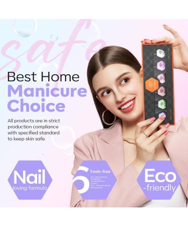 Modelones Nail Polish 6 Colors Shimmer Pearl White Pink Mermaid Purple Nail Polish Set Summer Quick Dry Nail Polish Finger Nail Polish Manicure Diy Nail Art Salon Home For Women - Buy Online on GoSupps.com