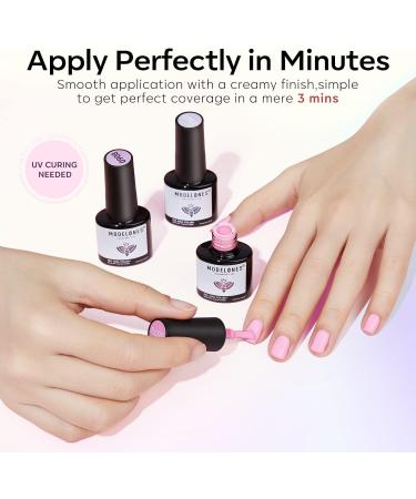 Modelones 40Pcs Gel Nail Polish Set - 36 Pastel Macaroon Glitter Colors for Spring/Summer Manicure - Includes Nail Primer, Base, Matte & Glossy Top Coat - Ideal for Girls & Women - Buy Online on GoSupps.com