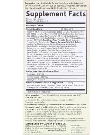 Raw Probiotics Vaginal Care 30 Capsules - Promotes Yeast Balance & UTI Health - Buy Online on GoSupps.com