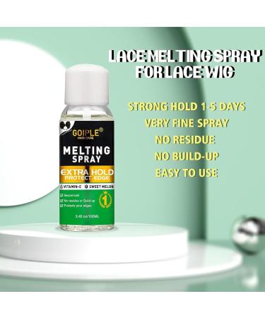 Lace Melting and Holding Spray Glue-Less Hair Adhesive for Wigs Extra Hold Lace Melting Spray Adhesive Wig Spray for Closure Extensions Wig Melting Spray Natural Forming Melting Spray Hair Wax Stick 3.4fl oz-7pcs - Buy Online on GoSupps.com
