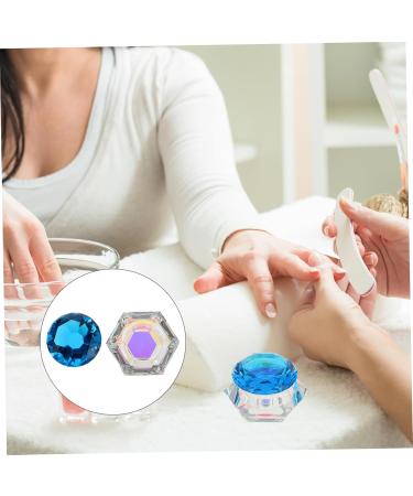 minkissy Nail Art Crystal Cup Nail Powder Bowl Containers with Lids Glass Cups with Lids Acrylic Liquid Container Nail Palette Carved Pen Wash Cup Crystal Pen White Crystal With Cover - Buy Online on GoSupps.com