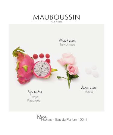 Mauboussin - Rose Pour Elle 100ml (3.3 Fl Oz) - Eau de Parfum for Women - Floral Fruity & Fresh Scents 3.4 Ounce (Pack of 1) - Buy Online on GoSupps.com