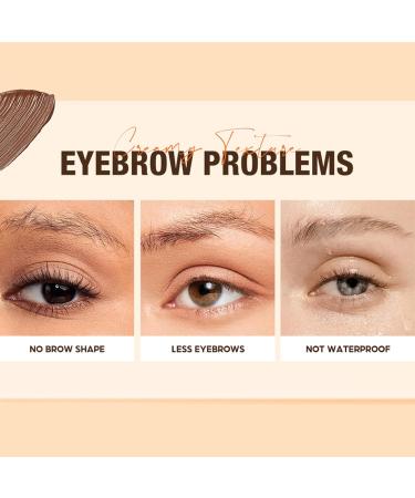 AURONUT Eyebrow Coloring Mascara Eyebrow Glue and 4 Colors Eyebrow Cream 16 Hours Long Lasting Waterproof 3D Natural Color Set Highly Pigmented Blonde & Brown & Dark Brown and Ash Black - Buy Online on GoSupps.com
