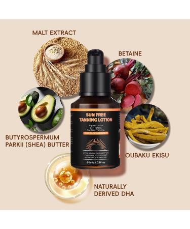 Quick Self Tanning Lotion-Natural Glow Self Tanner Lotion for Face & Body | Hydrating Tanning Lotion with Shea Butter & Plant Extracts | Vegan-Friendly Streak-Free Formula-DHA contene 10% 21 - Buy Online on GoSupps.com