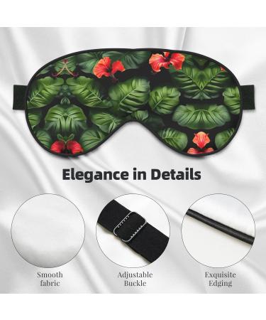 Tropical Flowers Unisex Sleep Mask - Double-Sided Eye Mask for Sound Sleep & Skin Care - Buy Online on GoSupps.com