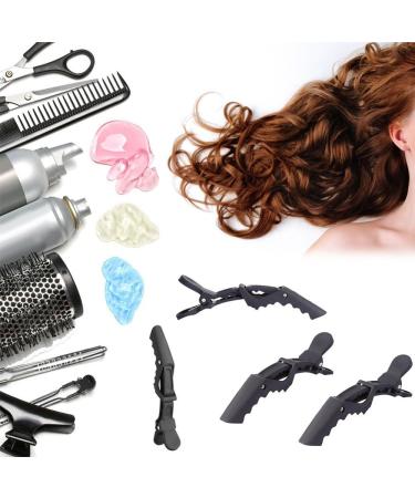 12 Piece Black Alligator Hair Clips - Salon Neckline Clips for Strong Hair & Hairdresser Styling - Buy Online on GoSupps.com