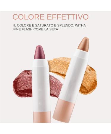  Xinhuju Sticchi Eyeshadow Cream Eyeshadow Stick Cream Eyeshadow Stick 6 Shimmer Glitter Highlighter Creamy Colors Cosmetic for Wedding Makeup - Buy Online on GoSupps.com