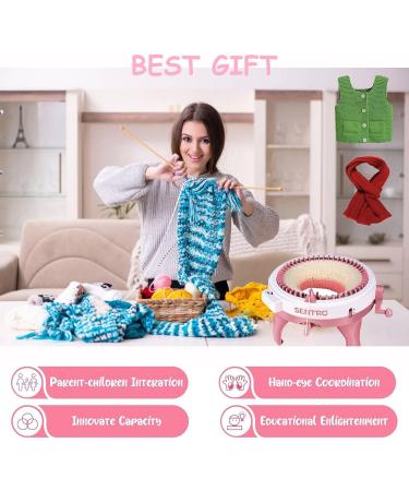 48 Needle Knitting Loom Machine with Row Counter - Smart Weaving Loom for DIY Knitting - Rotating Double Knit Loom Machine Kit - Buy Online on GoSupps.com