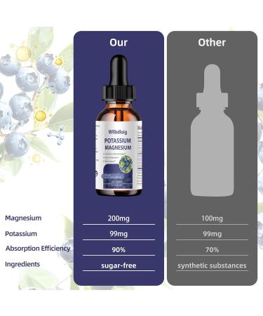 Potassium Magnesium Supplement Liquid Drops 2 Pack High Absorption Potassium Supplement with Magnesium L-Theanine Vegan Organic Potasio Support Leg Cramps Bone Muscle 4 Fl oz 4 Fl Oz (Pack of 1) - Buy Online on GoSupps.com