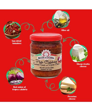 Delizie Di Calabria Pesto Calabrese 6.35 oz (180g) - Buy Online on GoSupps.com