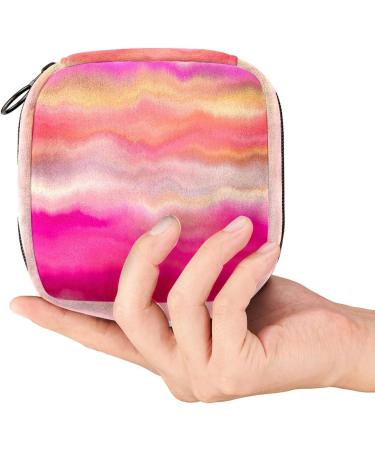 Portable Sanitary Napkin Storage Bag for Women - Pink Tie Dye Menstrual Cup Pouch - Multicolor - Buy Online on GoSupps.com