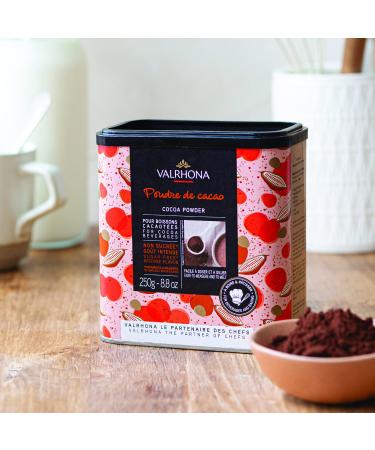 Valrhona Dutch Processed French Cocoa Powder 250g - Dark, Pure & Intense Flavor - Ideal for Desserts & Hot Chocolate - Kosher - Chefs' Choice - Buy Online on GoSupps.com