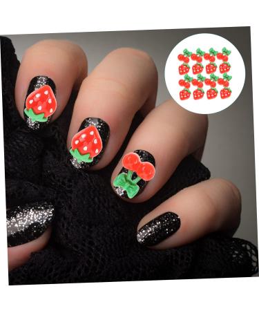 FRCOLOR 300 Pcs Nail Fruits Decoration Strawberry Nail Tool Lip Gloss Hand Cherry Slices Fruit Flatback Travel Bottles for Toiletries Nail Fruit Slices Pineapple Accessories Red Resin 3d - Buy Online on GoSupps.com