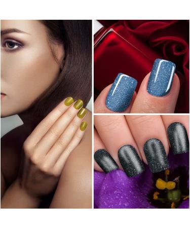 DANNEASY Glitter Nail Polish Stickers - 24 Sheets Self-Adhesive Full Nail Wraps for Women | Gel Nail Strips Manicure Kit with File & Cuticle Stick - Buy Online on GoSupps.com