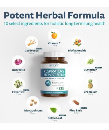 Healths Harmony Respiratory Support BLEND Lung & Airway COMPLEX - 60 Capsules - Buy Online on GoSupps.com