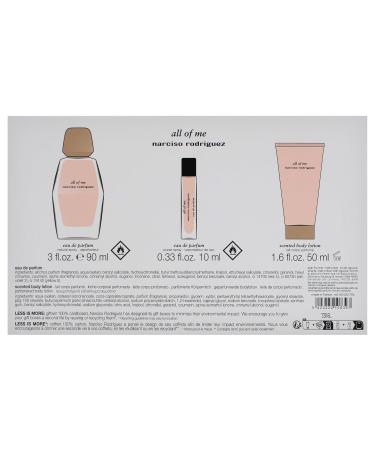 Narciso Rodriguez All Of Me for Women - 3 Pc Gift Set 3.3oz EDP Spray 1.6oz Body Lotion 0.33oz EDP Spray - Buy Online on GoSupps.com
