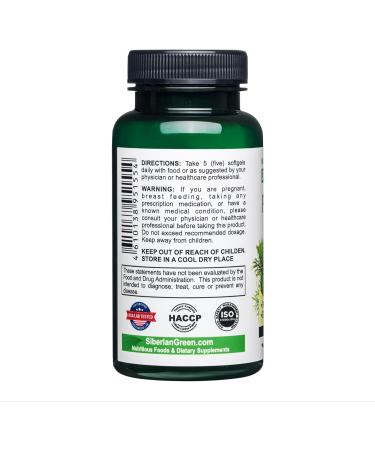 Siberian Green Pine Nut Oil Capsules 200 Softgels Wild Harvested Siberia Altai Cold Pressed Unrefined - Buy Online on GoSupps.com