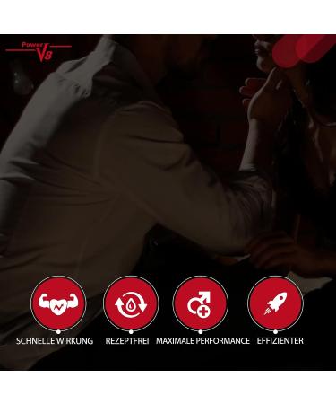 Power V8 x 4 Capsules - Energy Boost for Active Men | Extra Strong with Ginseng & Ginkgo | No Prescription Needed | Fast Shipping Internationally - Buy Online on GoSupps.com