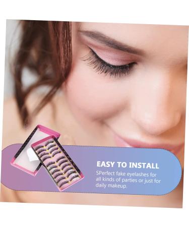 minkissy 10 Pairs Fake Eyelashes Artificial Fiber Eyelashes Makeup Eyelashes False Lashes Faux Lashes Eyelashes Natural Eyelashes Black Artificial Fiber Dense Miss False Eyelashes - Buy Online on GoSupps.com