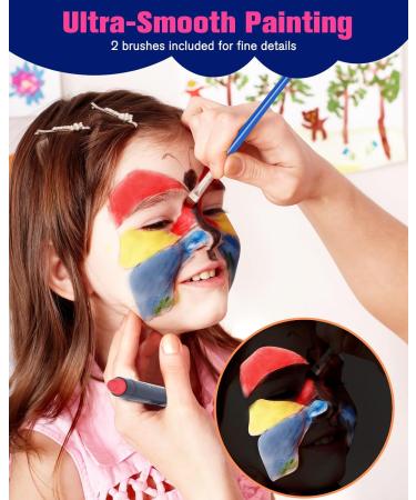 Buy Creamify 7-Piece Neon UV Body Painting Colors Set - Washable Face Paint & Glitter for Kids Parties - Glow in the Dark Makeup Pencils - Buy Online on GoSupps.com